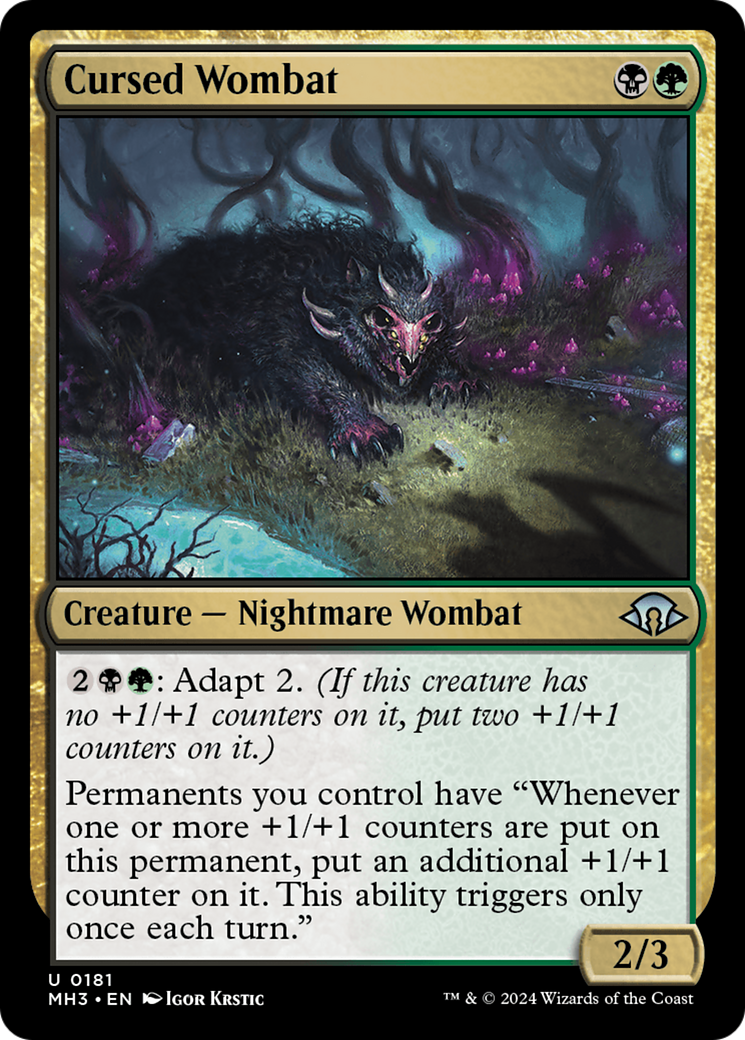 Cursed Wombat [Modern Horizons 3] | Fandemonia Ltd