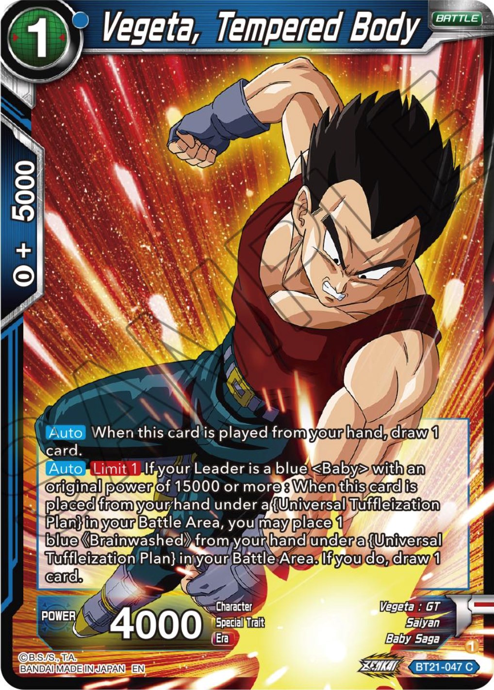 Vegeta, Tempered Body (BT21-047) [Wild Resurgence] | Fandemonia Ltd