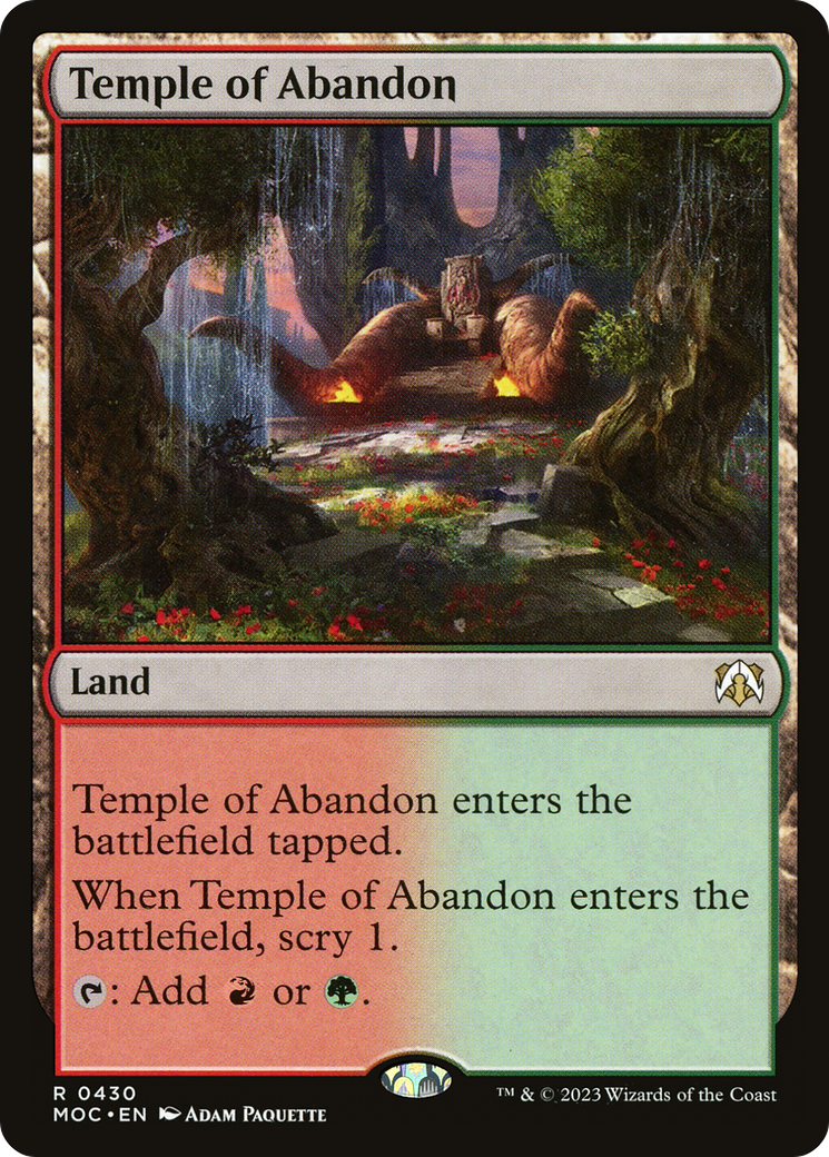 Temple of Abandon [March of the Machine Commander] | Fandemonia Ltd