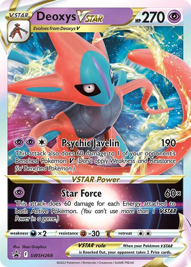 Deoxys VSTAR (SWSH268) (Jumbo Card) [Sword & Shield: Black Star Promos] | Fandemonia Ltd