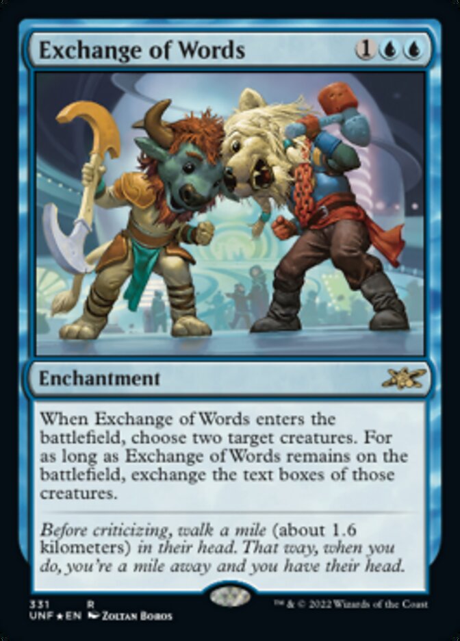 Exchange of Words (Galaxy Foil) [Unfinity] | Fandemonia Ltd
