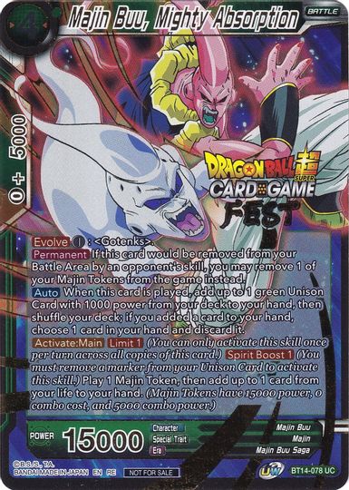 Majin Buu, Mighty Absorption (Card Game Fest 2022) (BT14-078) [Tournament Promotion Cards] | Fandemonia Ltd