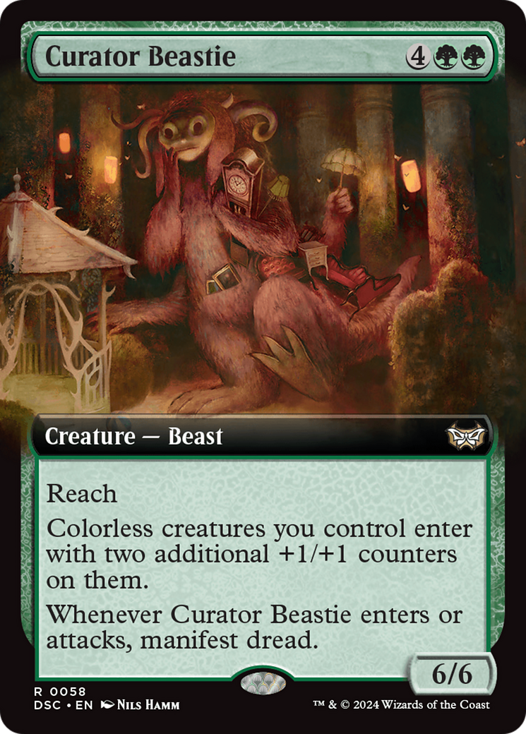 Curator Beastie (Extended Art) [Duskmourn: House of Horror Commander] | Fandemonia Ltd