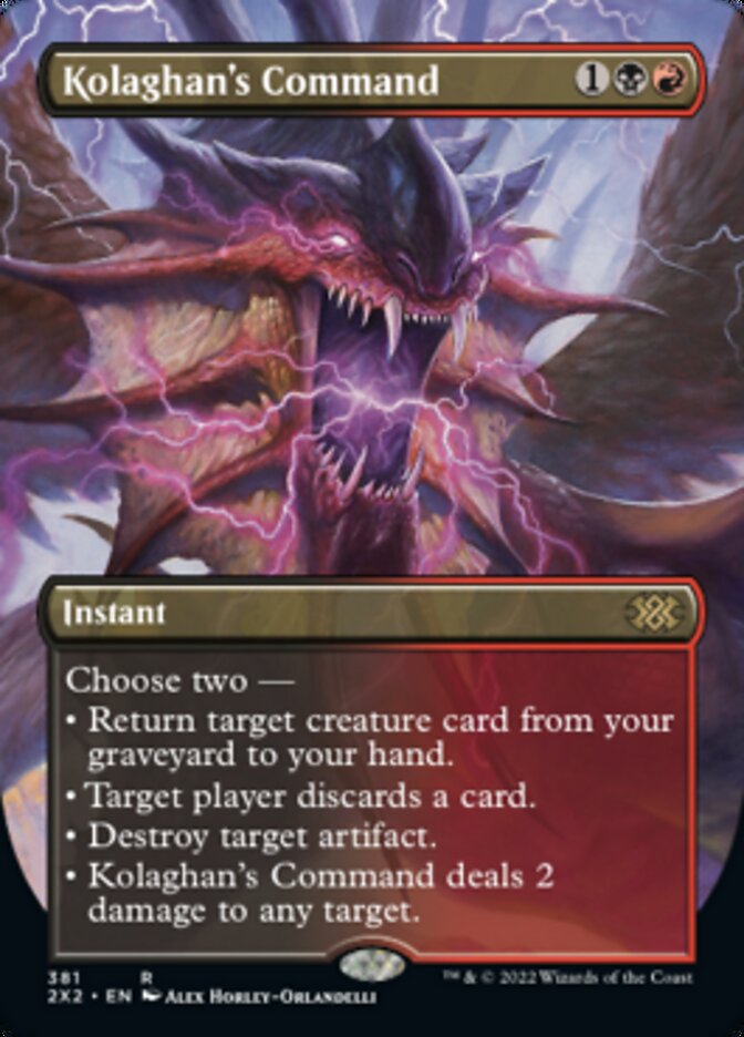 Kolaghan's Command (Borderless Alternate Art) [Double Masters 2022] | Fandemonia Ltd