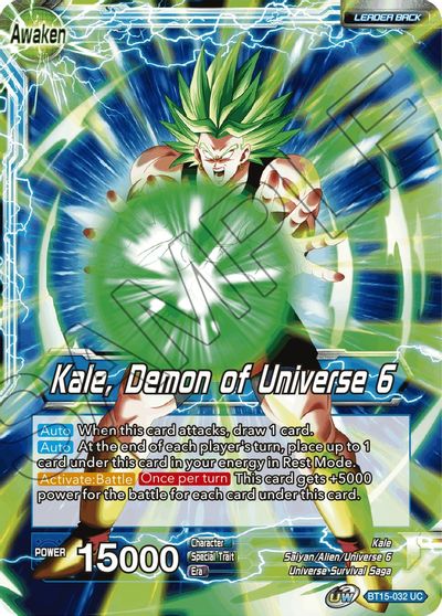 Kale // Kale, Demon of Universe 6 (BT15-032) [Saiyan Showdown] | Fandemonia Ltd