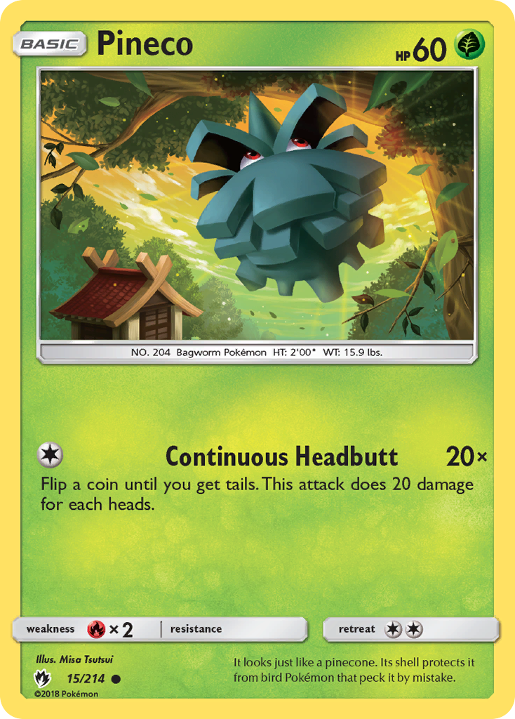 Pineco (15/214) [Sun & Moon: Lost Thunder] | Fandemonia Ltd