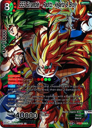SS3 Scramble - Raditz, Vegeta & Broly (BT7-130) [Assault of the Saiyans] | Fandemonia Ltd
