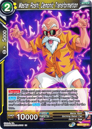 Master Roshi, Demonic Transformation (BT11-101) [Vermilion Bloodline] | Fandemonia Ltd