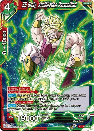SS Broly, Annihilation Personified (BT15-144) [Saiyan Showdown] | Fandemonia Ltd