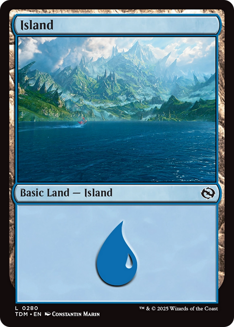 Island (0280) [Tarkir: Dragonstorm] | Fandemonia Ltd