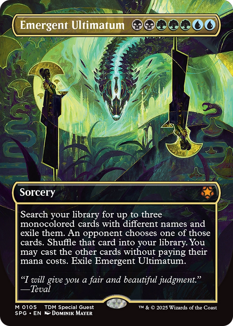 Emergent Ultimatum (Borderless) [Tarkir: Dragonstorm Special Guests] | Fandemonia Ltd