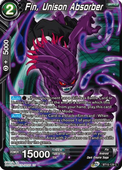 Fin, Unison Absorber (BT15-129) [Saiyan Showdown] | Fandemonia Ltd