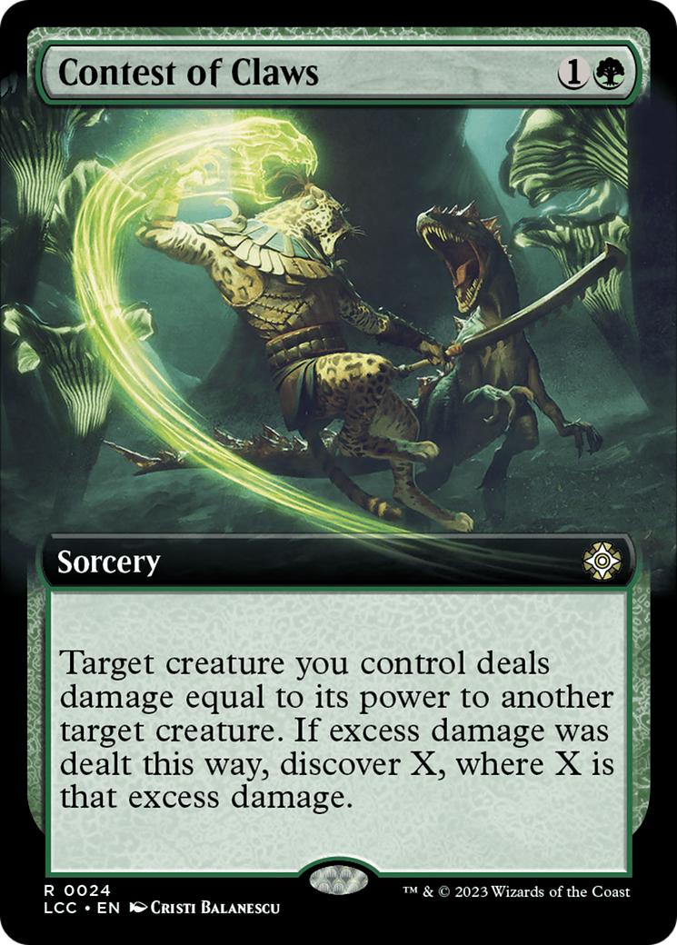 Contest of Claws (Extended Art) [The Lost Caverns of Ixalan Commander] | Fandemonia Ltd