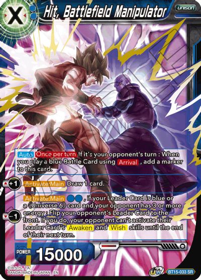 Hit, Battlefield Manipulator (BT15-033) [Saiyan Showdown] | Fandemonia Ltd
