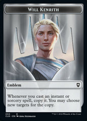 Will Kenrith Emblem // Copy Double-Sided Token [Commander Legends: Battle for Baldur's Gate Tokens] | Fandemonia Ltd