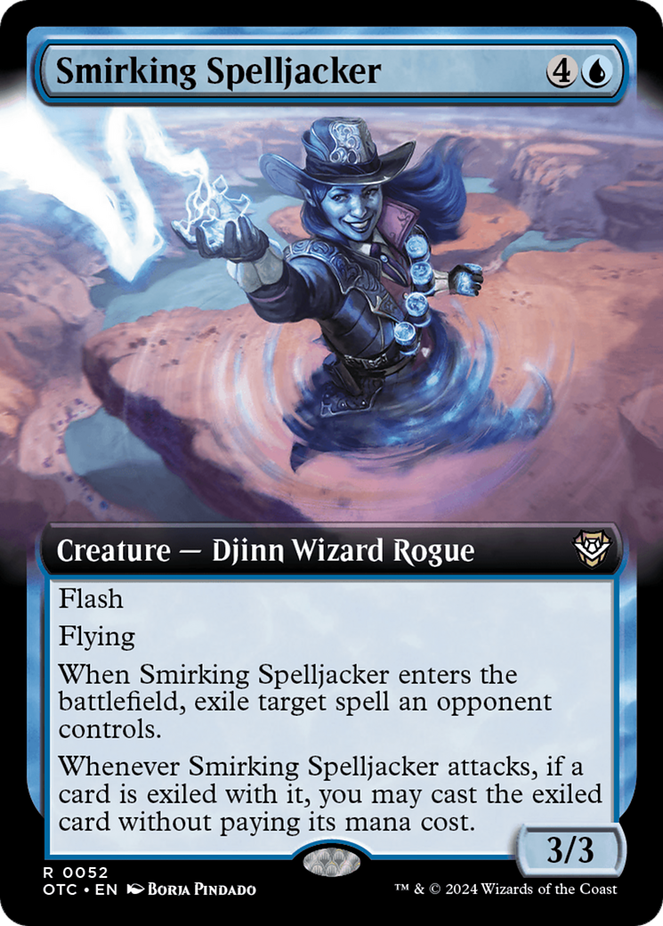 Smirking Spelljacker (Extended Art) [Outlaws of Thunder Junction Commander] | Fandemonia Ltd
