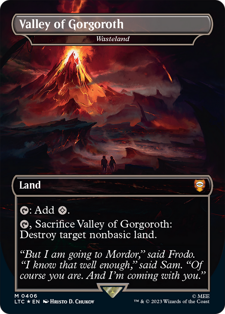 Valley of Gorgoroth - Wasteland (Surge Foil Realms and Relics) [The Lord of the Rings: Tales of Middle-Earth Commander] | Fandemonia Ltd