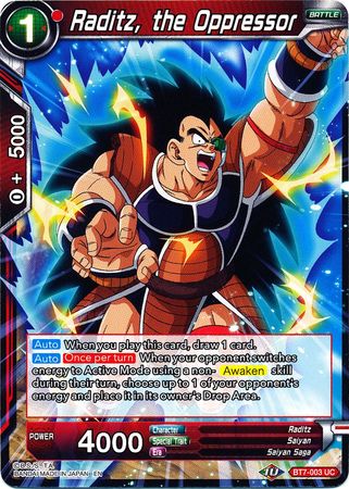 Raditz, the Oppressor (BT7-003) [Assault of the Saiyans] | Fandemonia Ltd