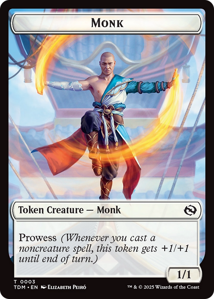 Elemental (0027) // Monk Double-Sided Token [Tarkir: Dragonstorm Commander Tokens] | Fandemonia Ltd