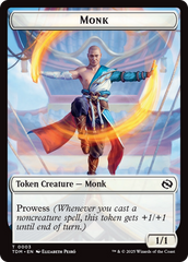 Elemental (0027) // Monk Double-Sided Token [Tarkir: Dragonstorm Commander Tokens] | Fandemonia Ltd