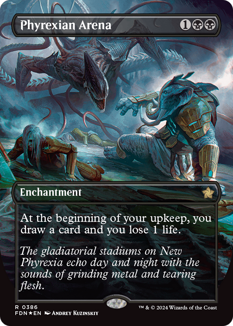 Phyrexian Arena (Borderless) (Mana Foil) [Foundations] | Fandemonia Ltd