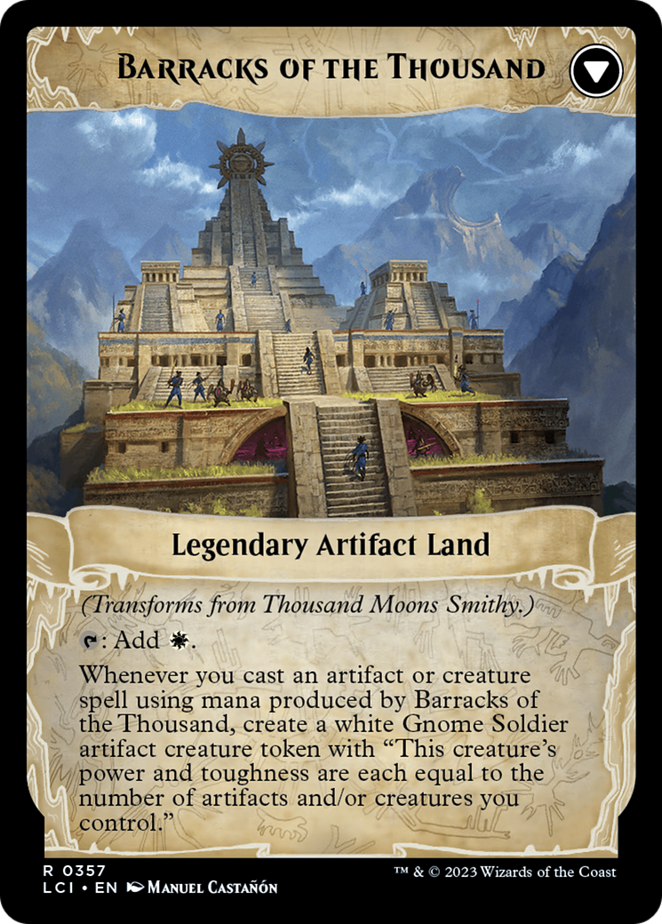 Thousand Moons Smithy // Barracks of the Thousand [The Lost Caverns of Ixalan Prerelease Cards] | Fandemonia Ltd