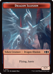 Dragon Illusion // Monk Double-Sided Token [Tarkir: Dragonstorm Commander Tokens] | Fandemonia Ltd