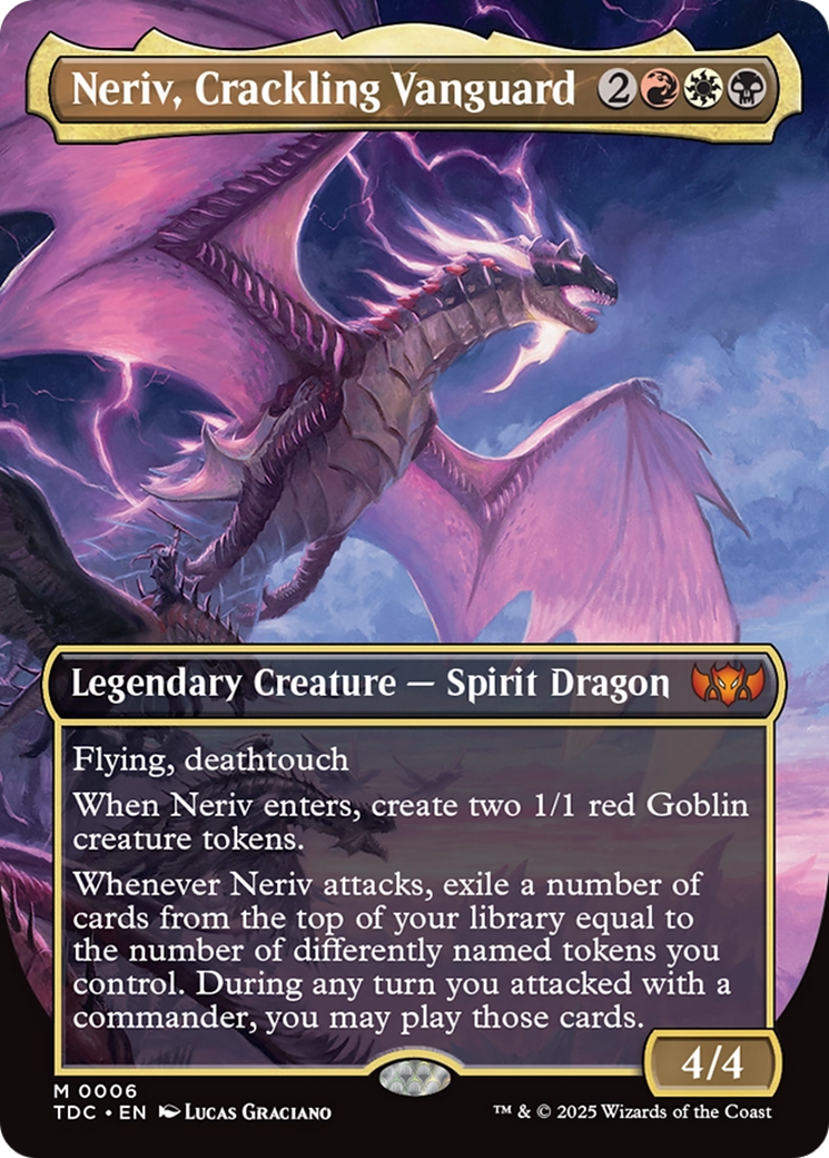 Neriv, Crackling Vanguard (Borderless) [Tarkir: Dragonstorm Commander] | Fandemonia Ltd