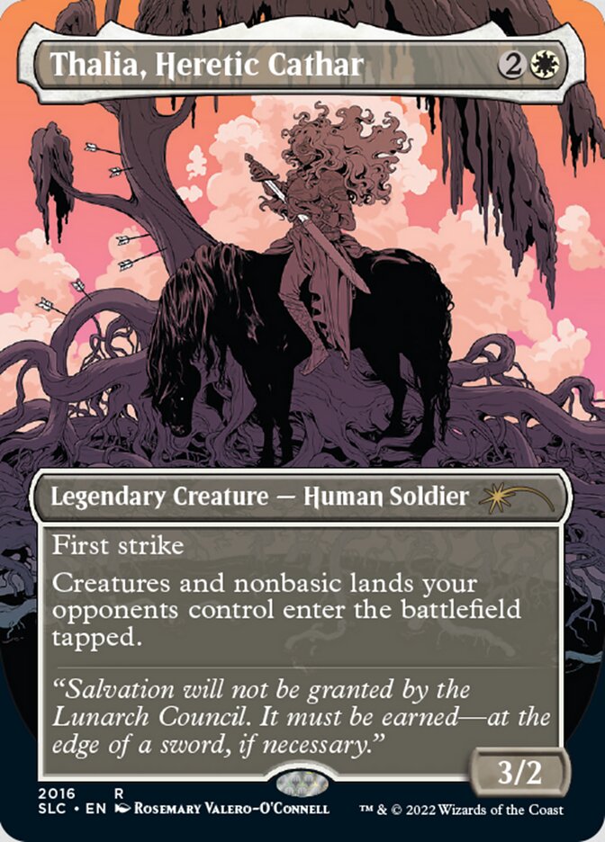 Thalia, Heretic Cathar (Borderless) [Secret Lair Countdown Kit] | Fandemonia Ltd