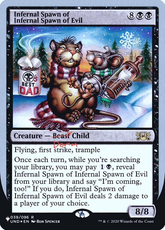 Infernal Spawn of Infernal Spawn of Evil (Unfinity Foil Edition) [The List] | Fandemonia Ltd