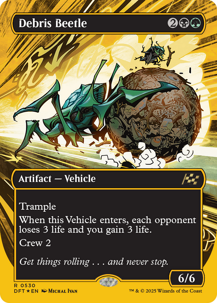 Debris Beetle (Borderless) (First-Place Foil) [Aetherdrift] | Fandemonia Ltd