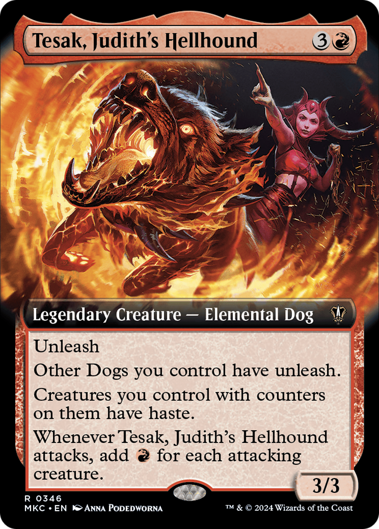 Tesak, Judith's Hellhound (Extended Art) [Murders at Karlov Manor Commander] | Fandemonia Ltd
