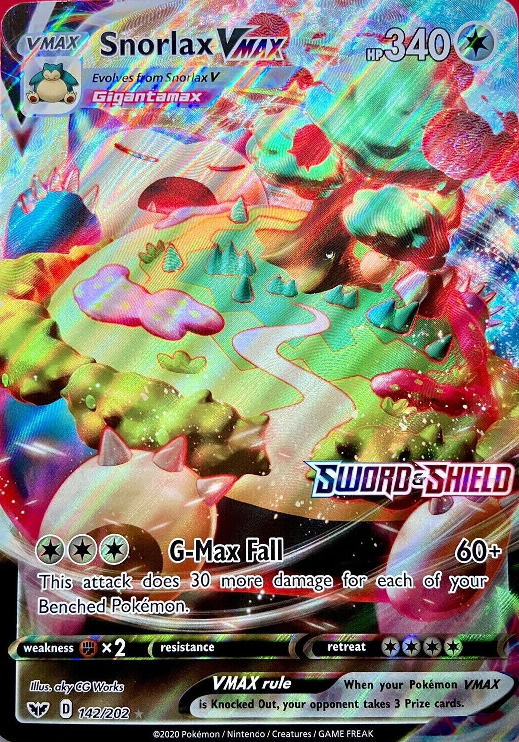 Snorlax VMAX (142/202) (Jumbo Card) [Sword & Shield: Base Set] | Fandemonia Ltd