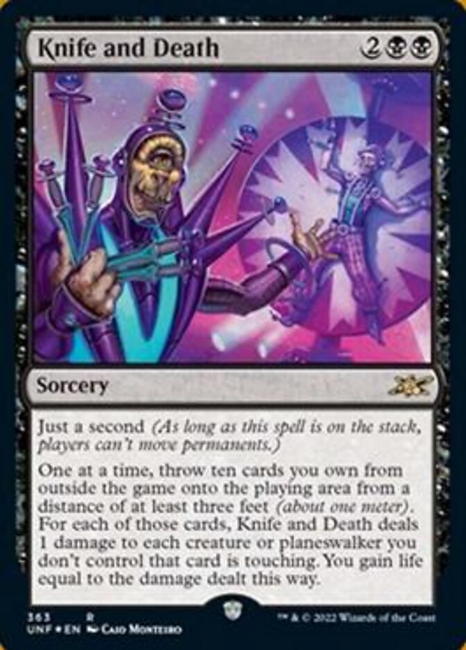 Knife and Death (Galaxy Foil) [Unfinity] | Fandemonia Ltd