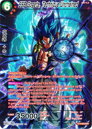 SSB Gogeta, Technique Unchained (SPR) (BT11-012) [Vermilion Bloodline 2nd Edition] | Fandemonia Ltd