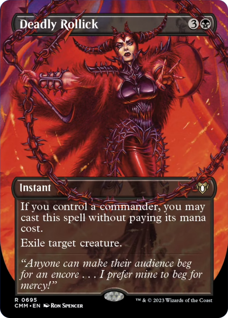 Deadly Rollick (Borderless Alternate Art) [Commander Masters] | Fandemonia Ltd