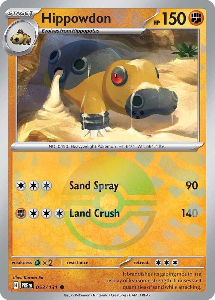 Hippowdon (053/131) (Poke Ball Pattern) [Scarlet & Violet: Prismatic Evolutions] | Fandemonia Ltd