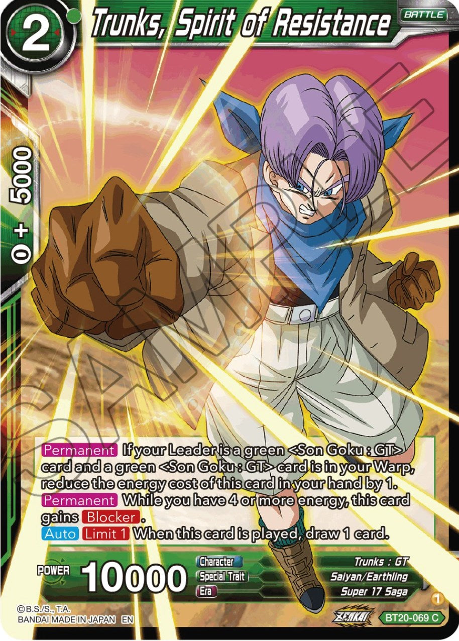 Trunks, Spirit of Resistance (BT20-069) [Power Absorbed] | Fandemonia Ltd