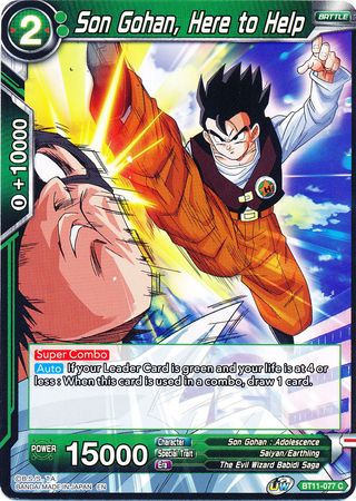 Son Gohan, Here to Help (BT11-077) [Vermilion Bloodline] | Fandemonia Ltd