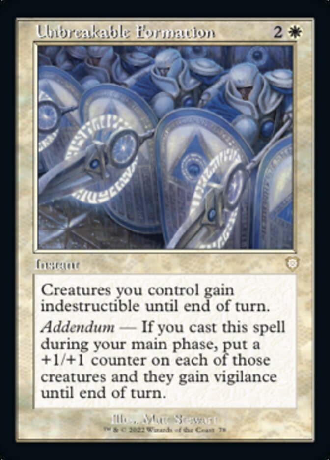 Unbreakable Formation (Retro) [The Brothers' War Commander] | Fandemonia Ltd