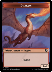 Dragon // Kor Ally Double-Sided Token [Commander Masters Tokens] | Fandemonia Ltd