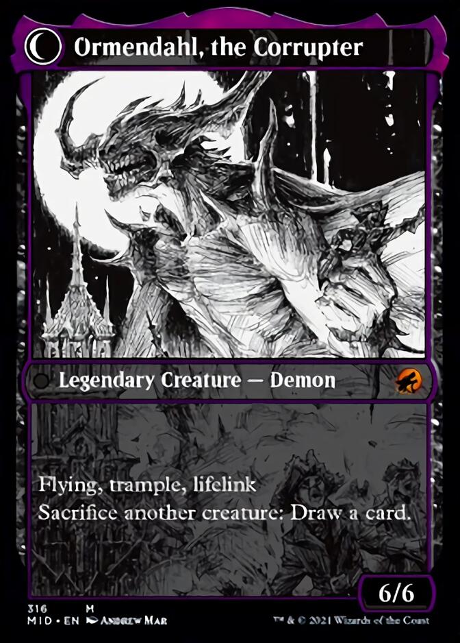 Jerren, Corrupted Bishop // Ormendahl, the Corrupted (Showcase Eternal Night) [Innistrad: Midnight Hunt] | Fandemonia Ltd