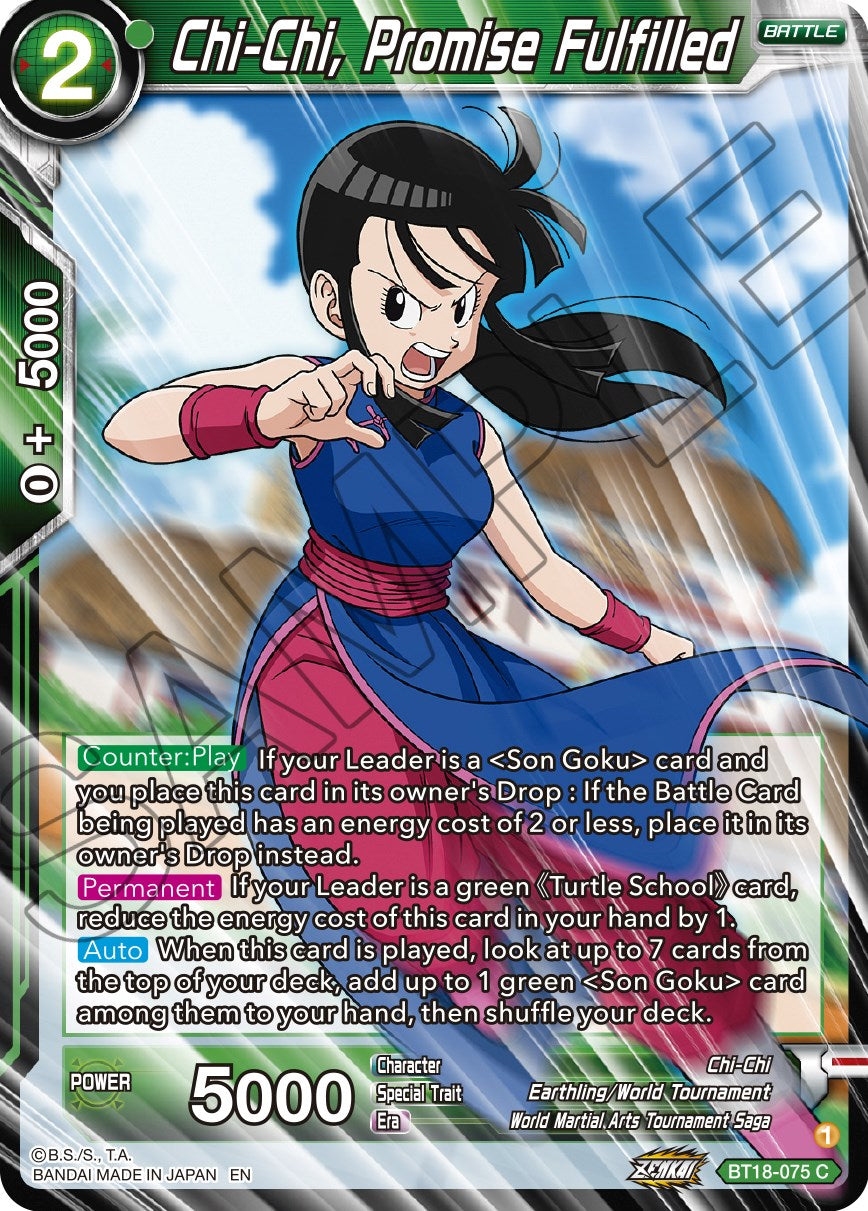 Chi-Chi, Promise Fulfilled (BT18-075) [Dawn of the Z-Legends] | Fandemonia Ltd