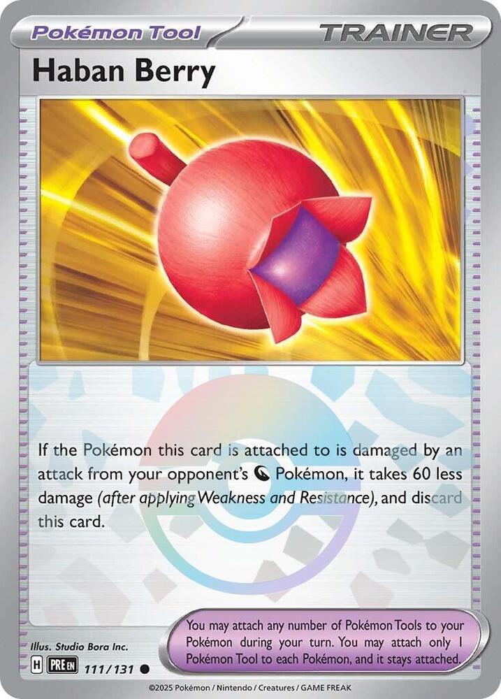 Haban Berry (111/131) (Poke Ball Pattern) [Scarlet & Violet: Prismatic Evolutions] | Fandemonia Ltd