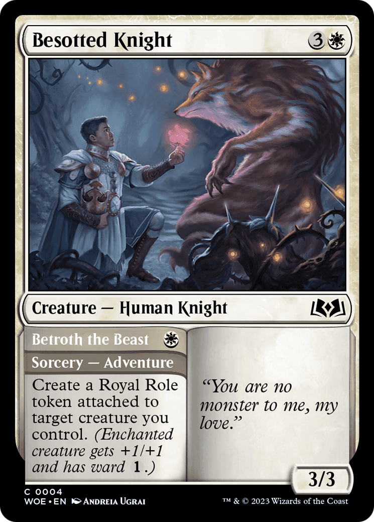 Besotted Knight // Betroth the Beast [Wilds of Eldraine] | Fandemonia Ltd