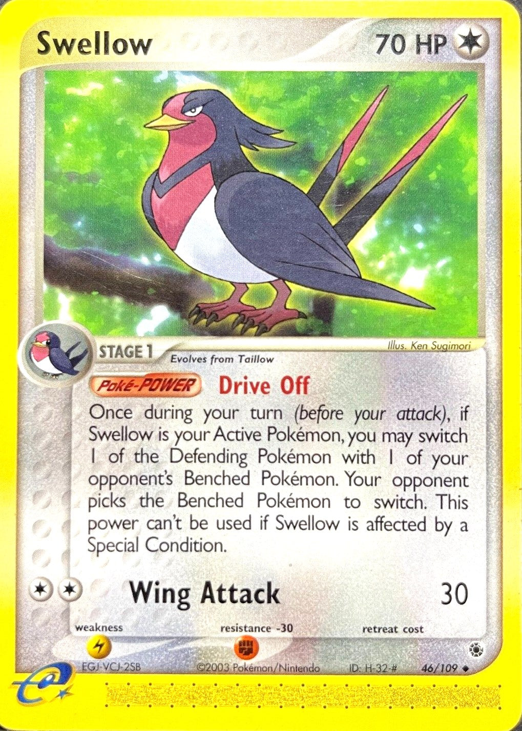 Swellow (46/109) [EX: Ruby & Sapphire] | Fandemonia Ltd