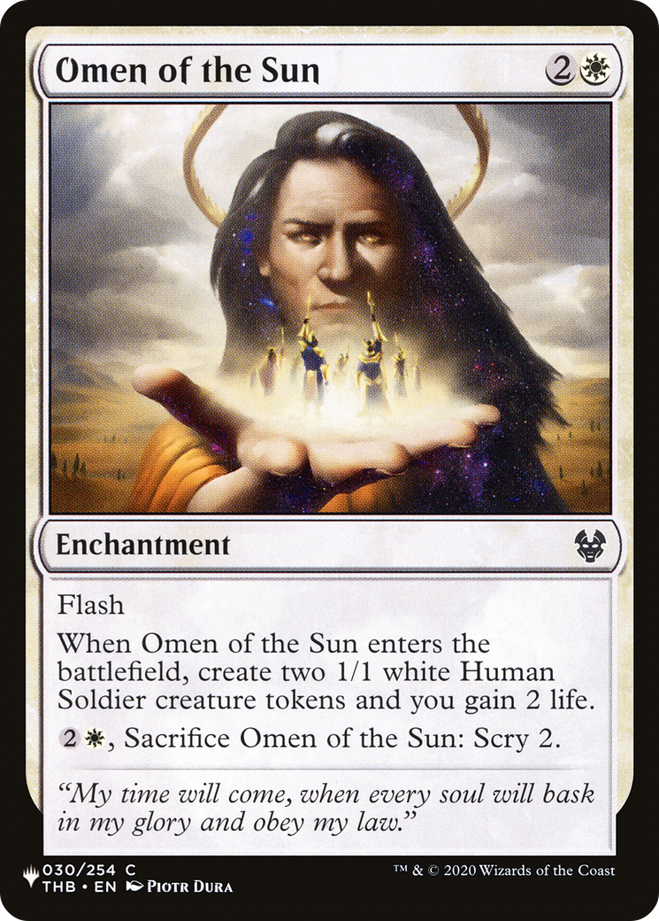 Omen of the Sun [The List] | Fandemonia Ltd