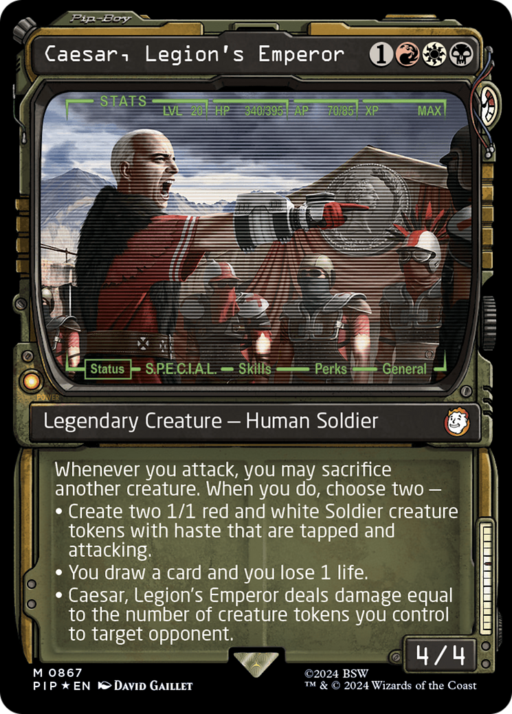Caesar, Legion's Emperor (Showcase) (Surge Foil) [Fallout] | Fandemonia Ltd