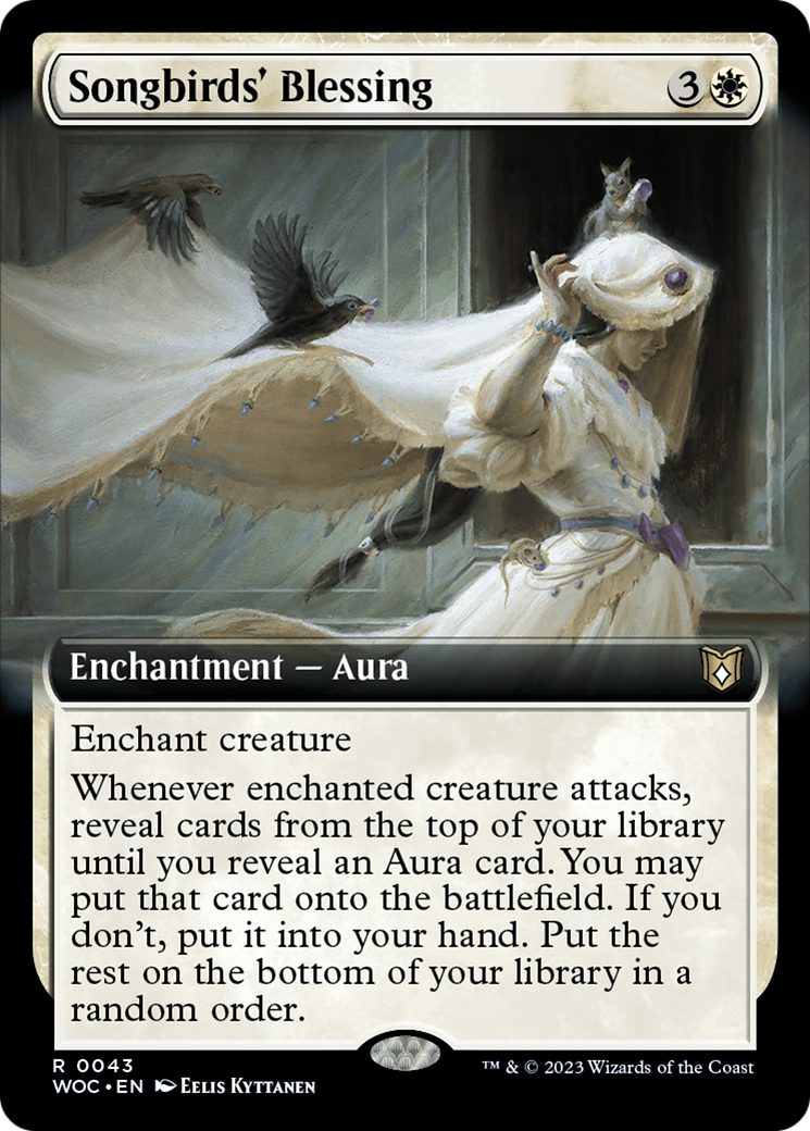 Songbirds' Blessing (Extended Art) [Wilds of Eldraine Commander] | Fandemonia Ltd