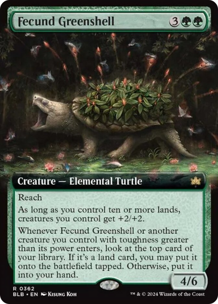 Fecund Greenshell (Extended Art) [Bloomburrow] | Fandemonia Ltd